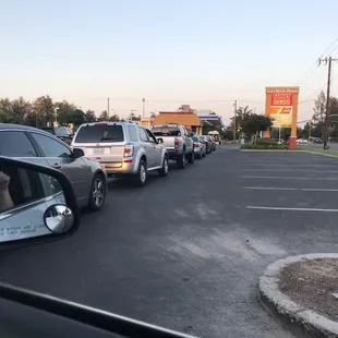 Waited just under an hour... but just relaxed in the car, so it was worth it.