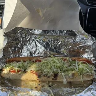 12" steak &amp; American cheese Philly $16.49 (instagram: @issa.cheatday)