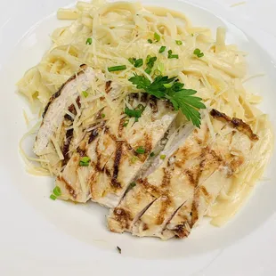 Chicken Fettuccine Alfredo.