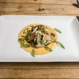 Crab cake.