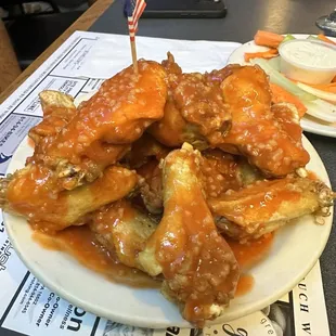 Hot garlic wings