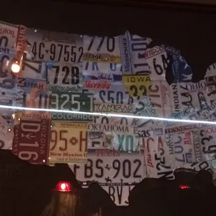 The USA license plate states at Al's. Pretty cool looking.