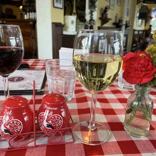 Our table with wine