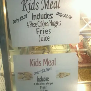 Kids meal deal