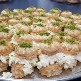 a close up of a cake on a plate