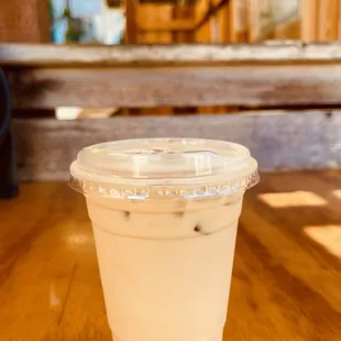 Iced Vanilla Latte with Oat Milk