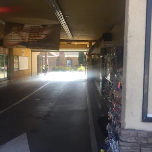 an empty parking garage