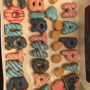 Donut birthday letters