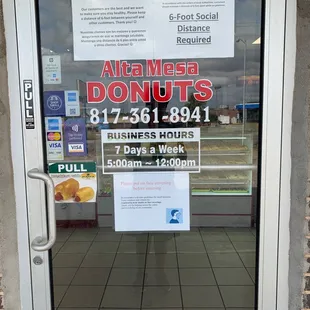 the front door of the store