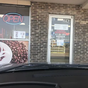 the front of the store