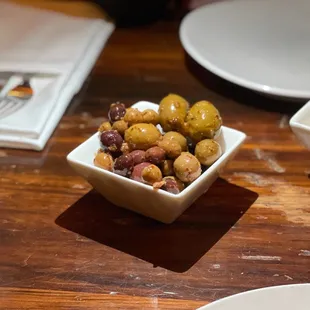 House Olives , Chili , Garlic