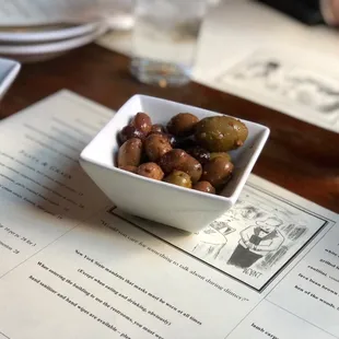 House Olives , Chili , Garlic