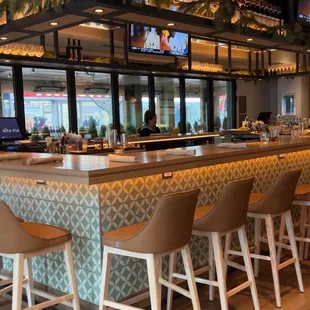 The beautiful bar area