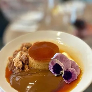 Flan con dulce de leche