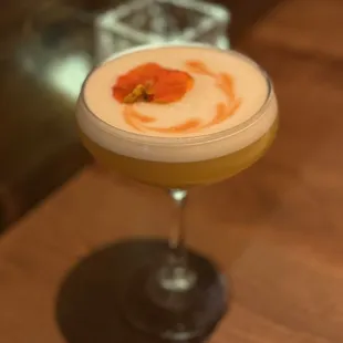 Maracuya- Pisco, passion fruit, egg white, lime