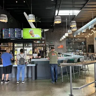 customers at the bar