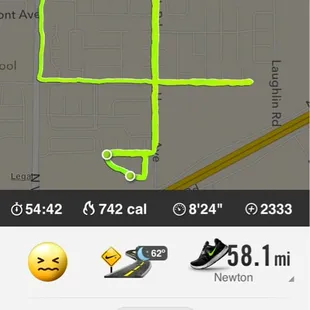 Map of the route - 6.51 miles