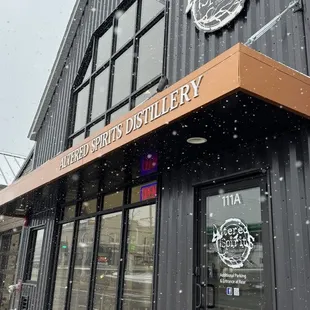 the front of the building