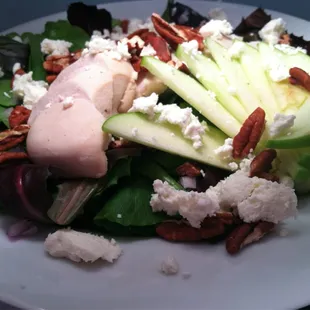 Lemon poached organic chicken salad