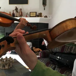 Beginning (and beyond) violin lessons are taught here! We also have formed an ensemble made up of adult "late starters"!