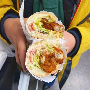 Fried oyster po&apos;boy: a must try!!