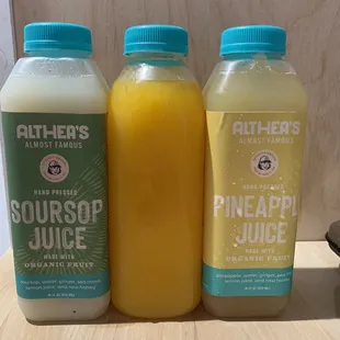 Mango, pineapple, and soursop juice!