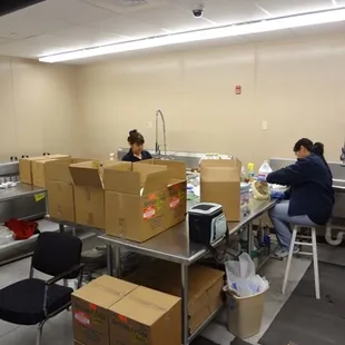 two women working in a kitchen