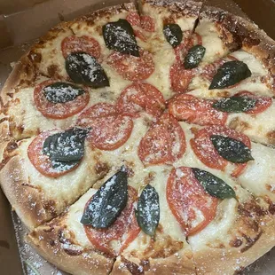 Margarita pizza. Yum!