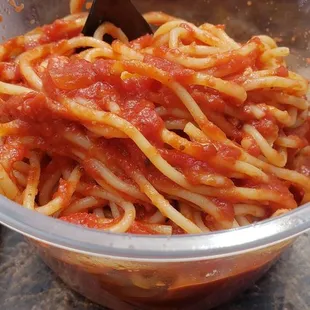 Spaghetti with homemade gravy