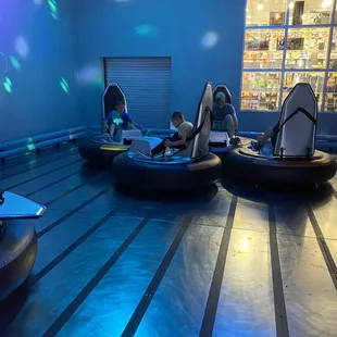 Bumper cars were a lot of fun!