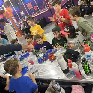 Tables for birthday parties.