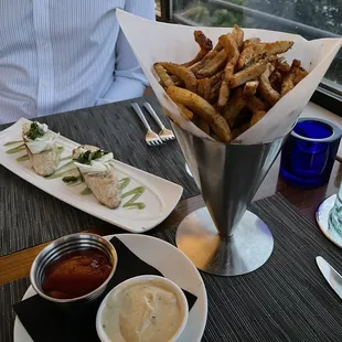 Heron Point Crab Toast &amp; Pommes Frites