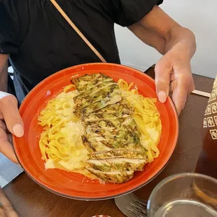 Chicken pesto Alfredo