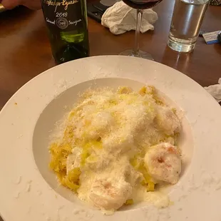 Shrimp fettuccini Alfredo