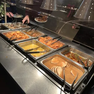 Seafood entrees, and additional meats/veggies