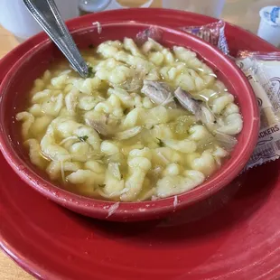 Chicken dumpling soup