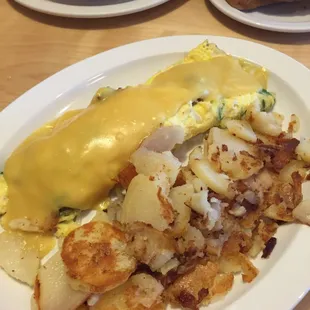 The new Spinach and Bacon omelette.