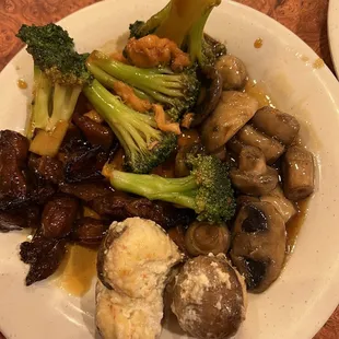 Beef mushrooms, stuffed mushrooms, Chinese chicken, stir fry