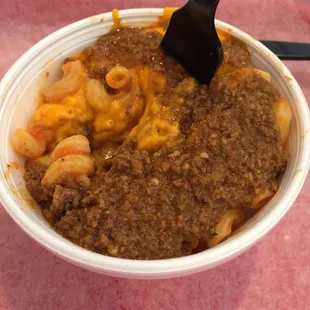 Macaroni - sauce, cheese - just ok.