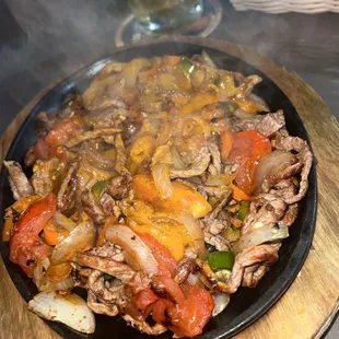 Steak fajitas