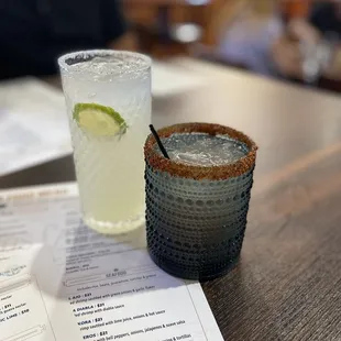 Paloma and guava margarita