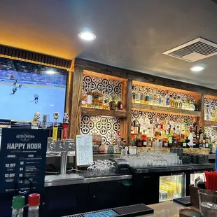 Inside sitting at bar