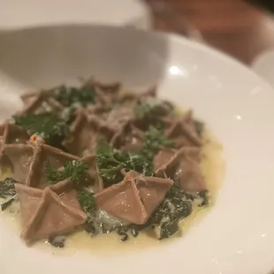 Porcini pasta pockets