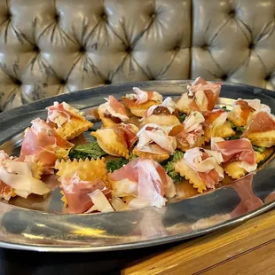 Gnocco Fritto - which tasted like Prusuitto and crackers