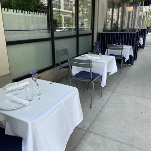 Outside table set up