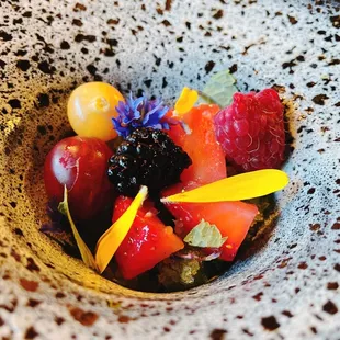 Tarragon Granita with Summer Berries