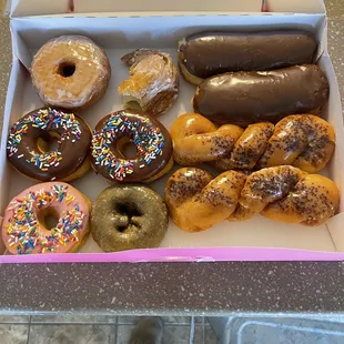 Smorgasbord of delicious donuts! Can you tell the type I nibbled on while driving home?