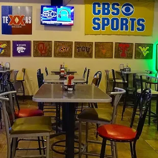 Near the bar &amp; &quot;jukebox&quot;.