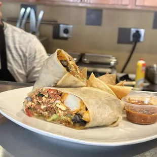 Chorizo breakfast burrito