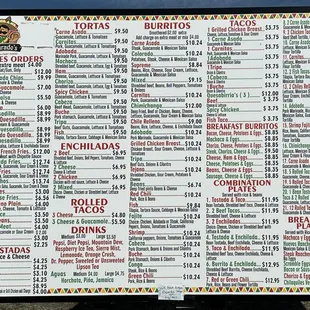 Drive-Thru Menu: 4/14/2023